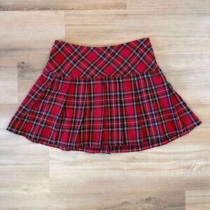Royal Bones Daang Goodman Tripp NYC Women’s Red Plaid Skirt Size Medium Punk Emo